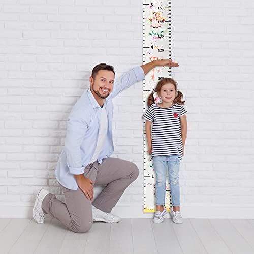 Unicorn Height Chart TAROME Hanging Height Measure Wall Height Chart Removable Canvas Height Measurement with Self-Adhesive Hook for Kids Girls Boys Toddler