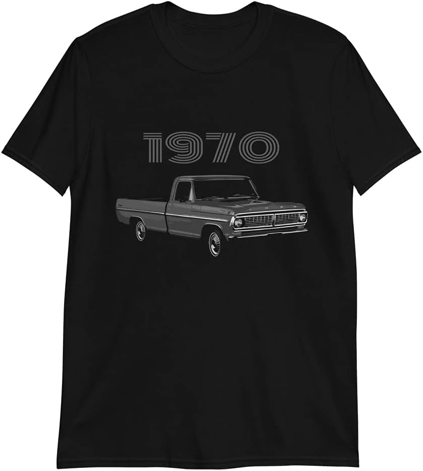 1970 F100 Ranger XLT Pickup Truck Graphic T-Shirt | Car Enthusiast Gift Black