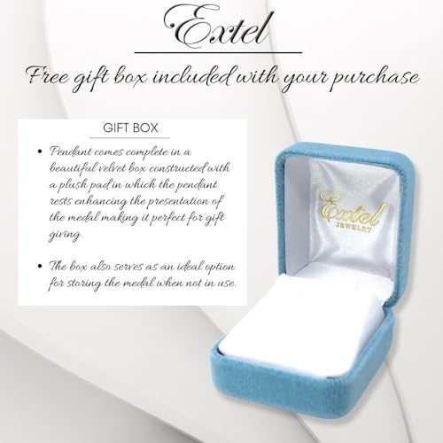 Medium Sterling Silver Marines Medal Pendant Necklace with St. Michael on Reverse Side for Men Women with 24" Rhodium Plated Endless Curb Chain, Catholic Jewelry Made in USA4