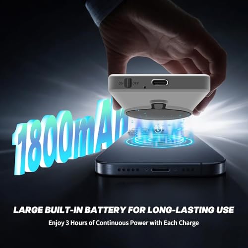 Image of Phone Vlog Selfie Monitor Screen,Magnetic Wireless Connection with Remote Control Compatible with iPhone & Android, Using Phone Rear Camera for Selfie Vlog Live Stream