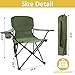 SAILARY Camping Chair 2 Pack Portable Folding Chair with Cup Holder and Cooler Bag, 285lbs Capacity, Upgraded Foldable Chair for Outdoor, Beach, Fishing, Backpacking, Navy Blue