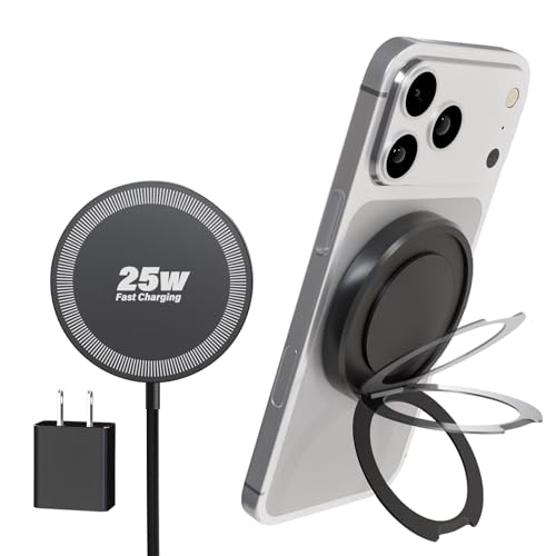 WayLite Magnetic up to 25W Wireless Charger w/ Kickstand & 6.6' USB-C Cable - image 1