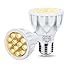 JSVSAL 2-Pack, PAR20 LED Bulb 100W Replacement,5000K Daylight White, Dimmable, 12W, 3030 LEDs 1350LM, E26 Medium Base,Aluminum Casing,Spot Light 24Â° Beam Angle