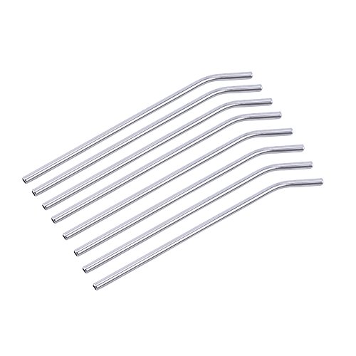 ZJchao Pajitas de Acero Inoxidable, Juego de 8 Pajitas de Metal de Acero Inoxidable para Bebidas con 3 Cepillos de Limpieza Reutilizables, Reutilizables, de café para Uso Familiar