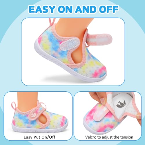 Image of FEETCITY Boys Girls Water Shoes Kids Aqua Socks Quick Dry Barefoot for Beach Swimming Pool