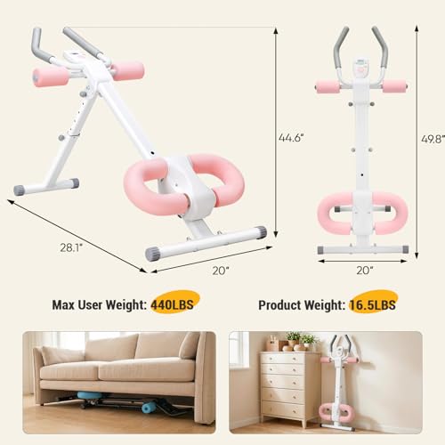Image of NEWBULIG Ab Machine, Abs Workout Equipment for Home Gym, Adjustable Ab Trainer Machine for Stomach Workout, Foldable Abdominal Trainer