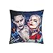 Funda de cojín para sofá de Joker And Harley Quinn de peluche popular animación interior y exterior, funda de cojín para silla, funda de cojín de coche, 45,7 x 45,7 cm