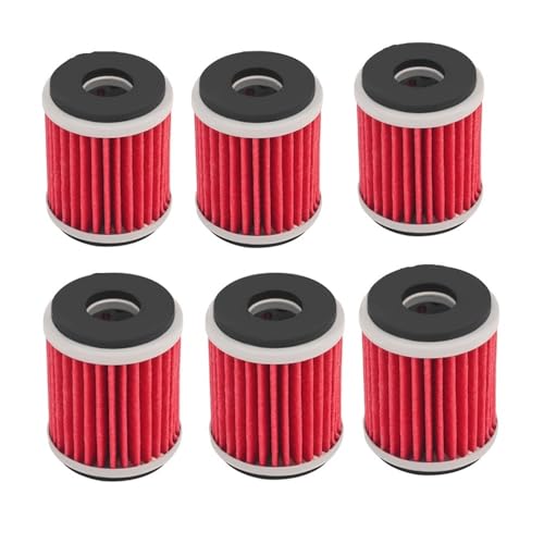 �o�C�N�p�I�C���t�B���^�[ YZ250X YZ250FX YZ250 YP125R XT250 WR250F YZ450F YZ250F WR250X YFZ450X YFM250 YBR250 WR450F�ɓK��(6pcs-red)