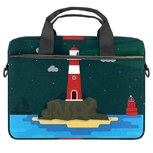 Bolso bandolera para portátil de 13 a 14 pulgadas Beach Lighthouse para proteger tu ordenador