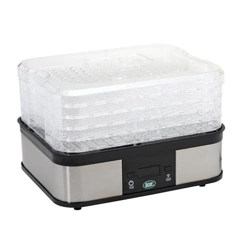 LEM Products 5-Tray Digital Dehydrator, Plastic and Stainless Steel, Black and Silver