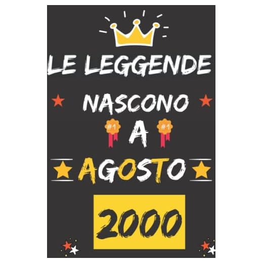 LE LEGGENDE NASCONO A AGOSTO 2000: regali compleanno uomo e donna, 22 anni di compleanno regalo uomo e donna 22 anni, regalo per lui/lei, Taccuino da110 pagine