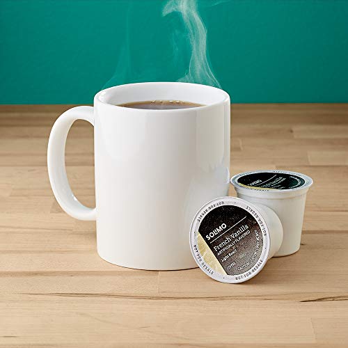 Image of Amazon Brand - Solimo Light Roast Coffee Pods, French Vanilla Flavored, Compatible with Keurig 2.0 K-Cup Brewers, 100 Count