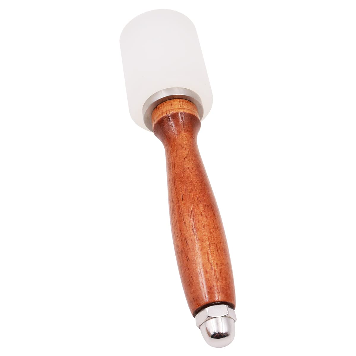WANGCL Martillo de cuero de nailon, herramienta para coser cuero vacuno con mango de madera, 21 cm, 0.35 kg