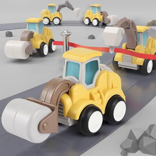 Image of ToyBharat Pressing n go JCB Toys - for Toddlers, Press & Go Truck Toy with Flexible Joints, Fun Car Set for 1+ Year Old Boys & Girls, Birthday Gift for Kids