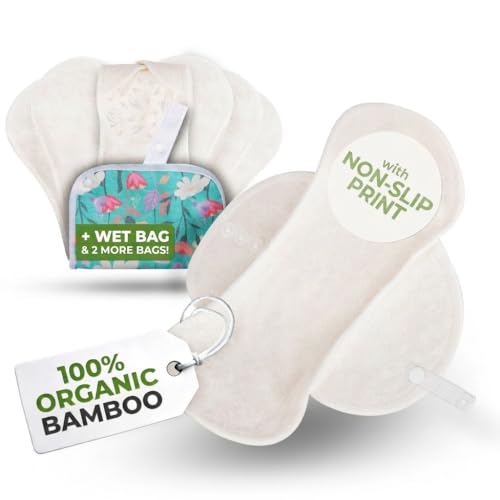 Image of Non-Slip Premium Organic Viscose Reusable Panty Liners (Small, 7 Pack)