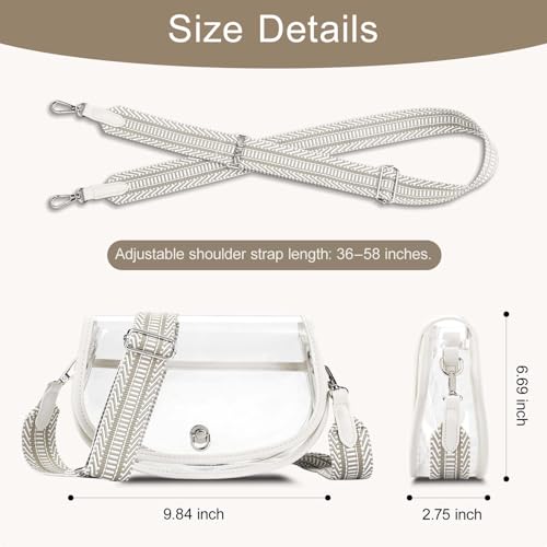 Clear Crossbody Bag Stadium Approved for Women，clear Bags for Stadium Events,clear Purse for Concerts3