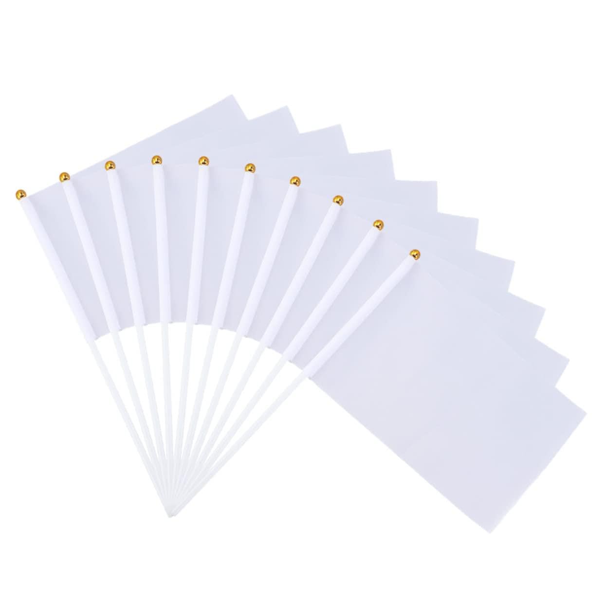 FOYTOKI 24pcs Referee Flag Banner Flags for Party White to Decorate Racing Banner Pennant