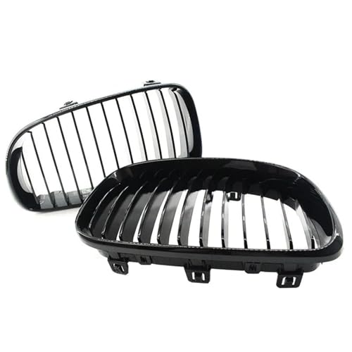 Calandre avant pour BMW E81 E87 E82 E88 double pont haricot noir mat - 6