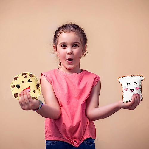 Zoiiwa JC0234 16 Sets Food Themed Sewing Kit For Kids Fun Craft For Boys Girls Felt Plush Craft Kit Sewing Kit Learn To Sew Kit Educational Beginners Sewing Stuffed Ornament thumb #5