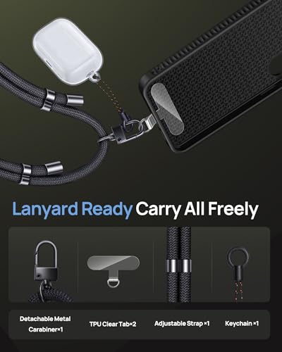 Image of for Samsung Galaxy S25+ Plus Case with Card Holder & Stand & Phone Lanyard Crossbody (2X Phone Tabs) & Camera Cover, Rugged Protective Wallet Kickstand Phone Cover Case for S25 Plus 6.7 inch, Black