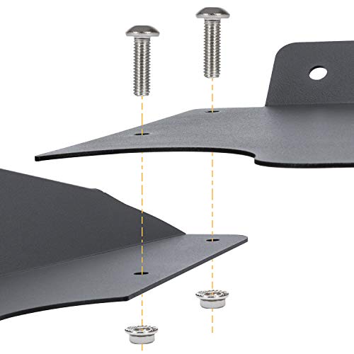 Opall Fit Jeep Wrangler Front Inner Fender Liners For 2007-2018 2 Door & 4 Door Jeep Wrangler Jk Jku 4Wd Us Flag Logo Lightweight Aluminum Design Black #TOP2