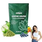 Grüne Entgiftungspulver, 2026 Neu Grüne Entgiftungspulver 200g, Pflanzenpulver mit Matcha, Gerstengras, Heidelbeeren, Natürliche Inhaltsstoffe, Für Energie & Stoffwechsel