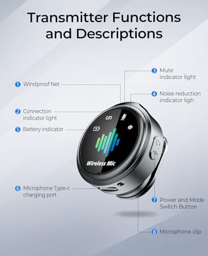 Image of Magnetic Wireless Microphone for iPhone: Smart Noise Reduction