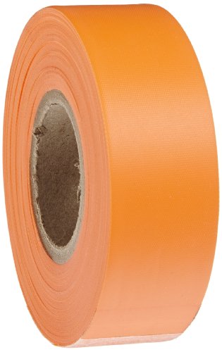 Brady Flourescent Orange Flagging Tape for Boundaries and Hazardous Areas - Non-Adhesive Tape, 1.188