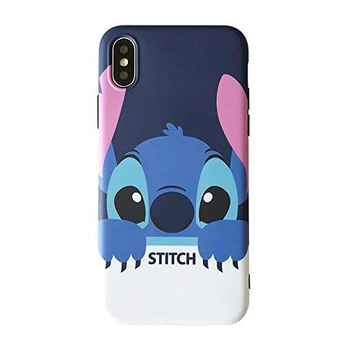 Ultra Slim Soft TPU Blue Stitch Case for iPhone X iPhoneX 2017 Shockproof Shock Proof Sleek Slim Fit Smooth Comfortable Cartoon Cute Chic Lovely High Fashion Stylish Cool Girls Women Teens Kids