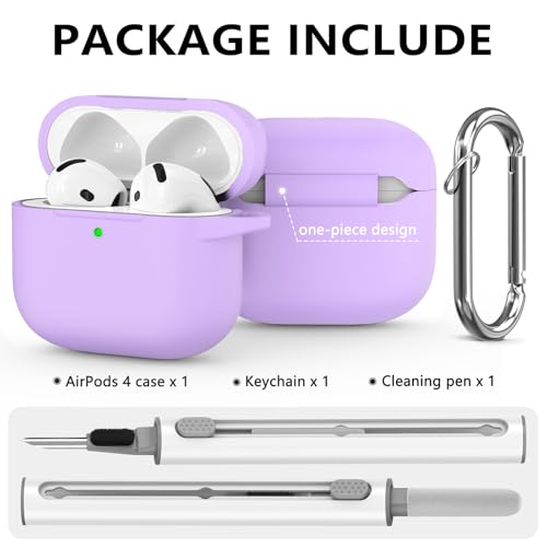 Image of Ljusmicker for AirPods 4 Case 2024 with Cleaner Kit,Purple