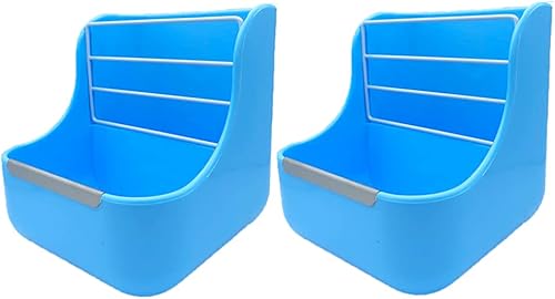 Mcgogo Cuenco de comida para conejos, cuenco de comida para conejillos de indias, dispensador automático 2 en 1 colgante para animales pequeños,