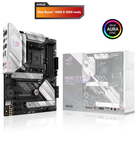 ROG STRIX B550-A GAMING Scheda madre AMD B550 Ryzen AM4 Gaming ATX con PCIe 4.0, stadi di potenza in team, 2.5Gb Ethernet, dual M.2 con dissipatori, SATA 6 Gbps, USB 3.2 Gen 2 - Scheda madre - Immagine 1
