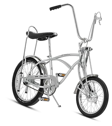 Schwinn Grey Ghost Krate Classic Sting-Ray Bike, 20 Inch Bike for Kids Ages 6 and Up or Adults, Iconic Vintage Design, Steel Frame and Springer Fork, Fenders, Single Speed, Rear Coaster Brake - Thumbnail 3