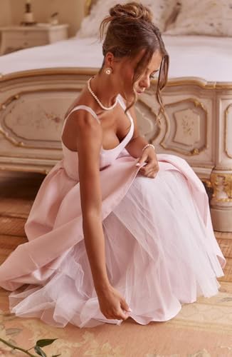 Satin Midi Prom Dresses for Women 2025 Pleated A Line Sleeveless Formal Evening Gowns with Pockets3