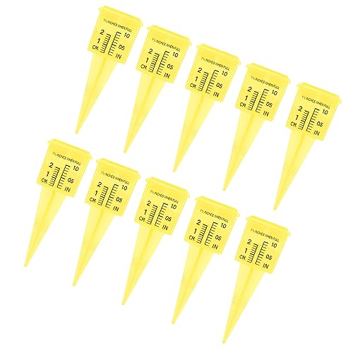 Pluviômetro, Pluviômetro de Plástico ABS Amarelo de 1,5 Polegada para Irrigação