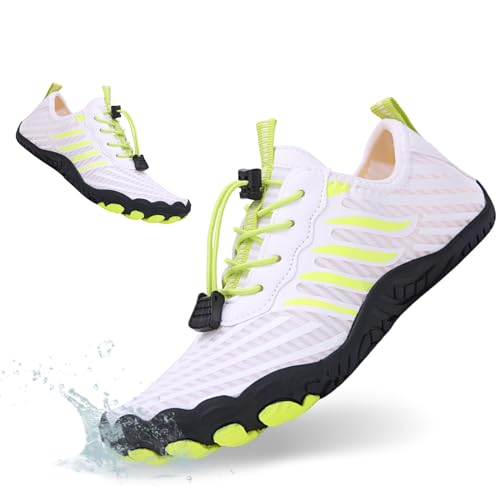 HiGropcore Water Shoes Men Women, Barefoot Wide Toe Box Beach Shoes, Quick Dry Breathable Swim Aqua Socks with Drainage