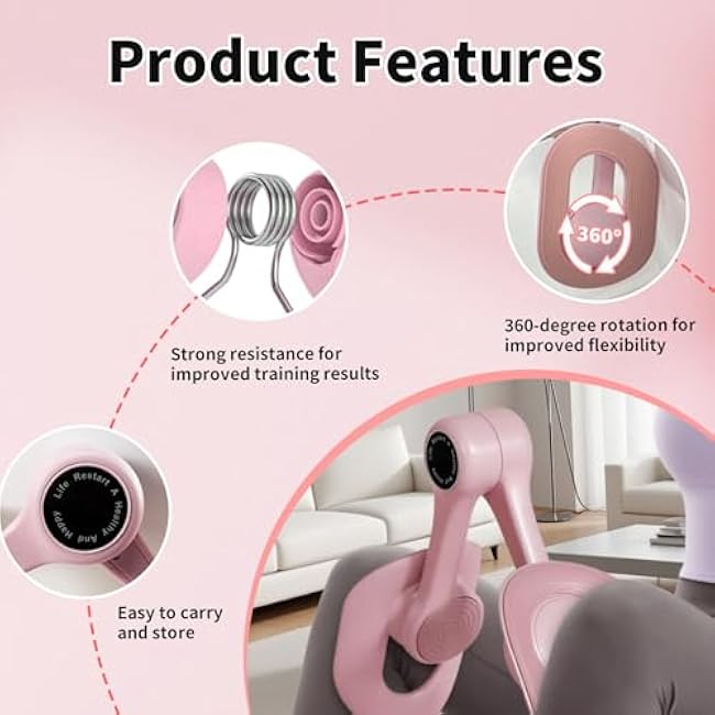 Thigh Master, Pelvic Floor Thigh Exercise Device for Women, Inner Thigh Master Trainer Thigh Strengthening Exerciser Home/Office Workouts