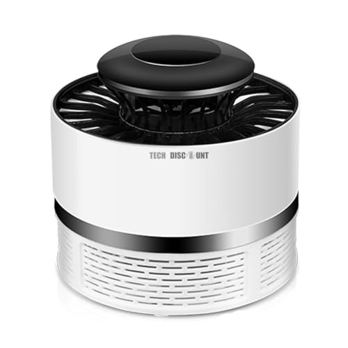 InnovTec Lampe Anti‑Moustique Piège à Moustiques USB à Photocatalyse 365nm 35dB Capture Physique par Aspiration pour Maison Chambre Blanc