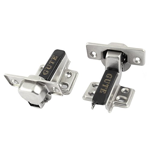 Aexit Home Cupboard Clothes Hangers Full Overlay Concealed Cabinet Hinges Pair Children's Clothes Hangers Silver Tone