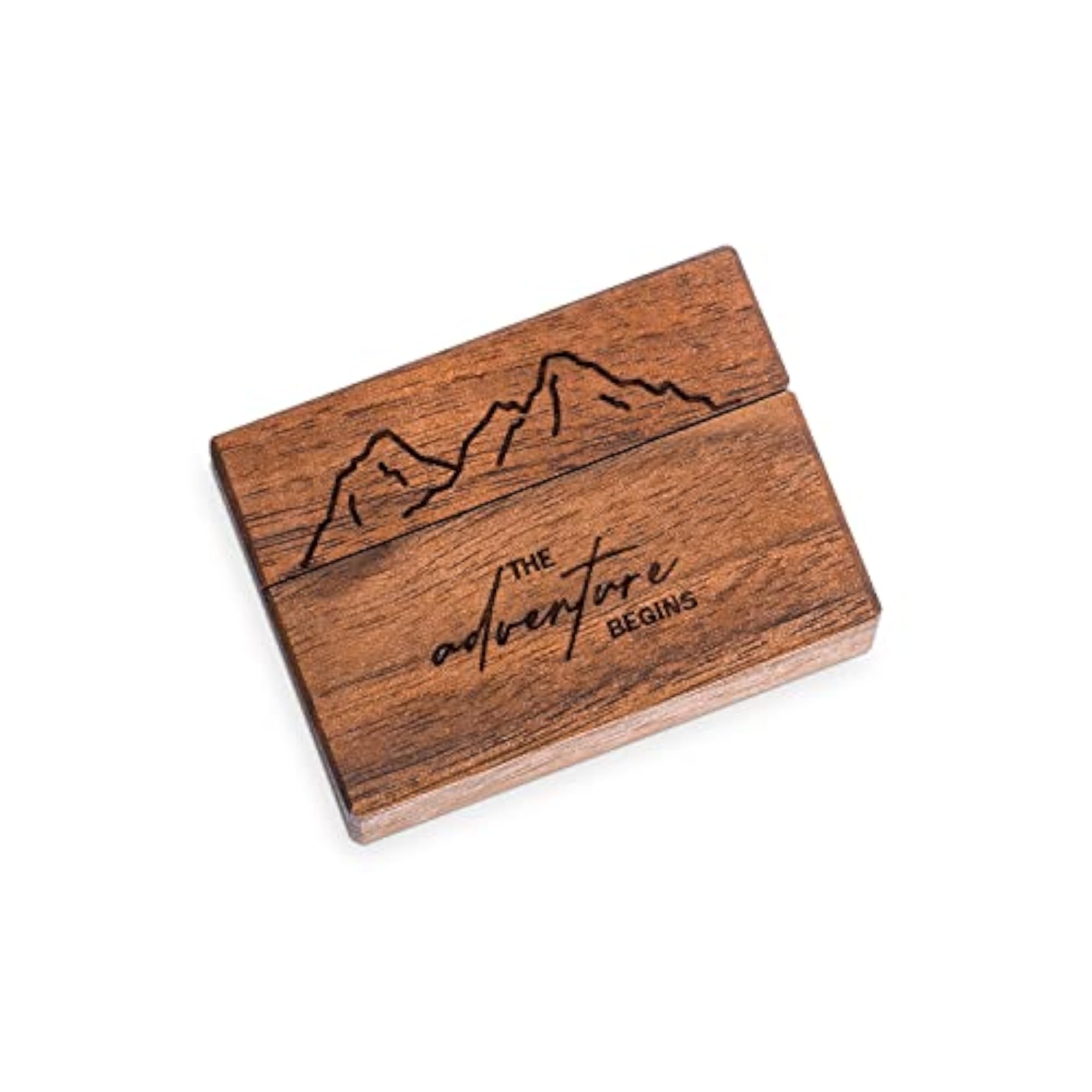 Wooden Engagement Ring Box, Slim Proposal Case