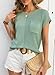 Dokotoo Womens Summer Tops Asymmetrical Short Sleeve Solid Color Crewneck Oversized Sweaters Dressy Casual Lightweight Soft Sweater Blouses Fashion Cruise Outfits Trendy Clothes,Bean Green Large