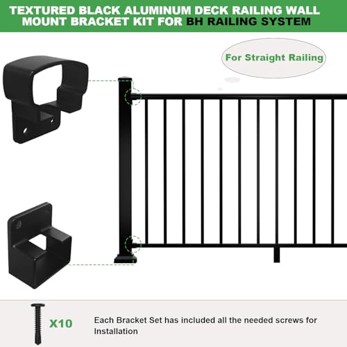 Support de garde-corps aluminium noir texturé pour sécuriser terrasse - 3