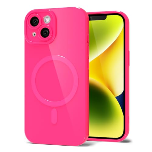 Coque iPhone 14 magnétique en silicone pour femme évitant les rayures de caméra et les chutes