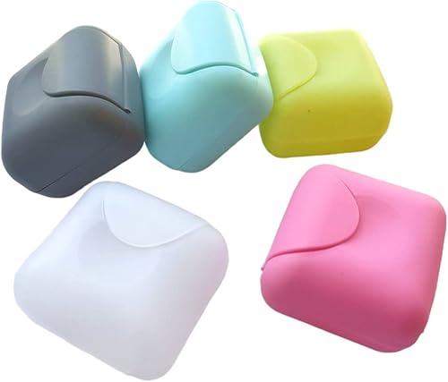 Miniatura 1 de Estuche portátil de viaje para jabón con tapa, organizador de jabonera de plástico para baño, hogar, al aire libre, senderismo, campamento (paquete
