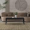 NTC Mingle Modern Wooden Rectangle Coffee Table with Hidden Drawer Waterproof & Heat Resistant, Burnt Black