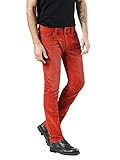 edited cordhose rot Merkmale: Modell: D-Thavar Material: 98 % Baumwolle / 2 % Elasthan Maschinenwäsche Schnitt: Slim Skinny Details: Edle Five-Pocket-Cord-Jeans von Diesel Mit Reißverschluss und logogeprägtem Verschluss zu schließen Super Qualität, tolle Passform Am Münzgeldfach und über der rechten Gesäßtasche das Logopatch Alle Nieten haben die Diesel Logoprägung