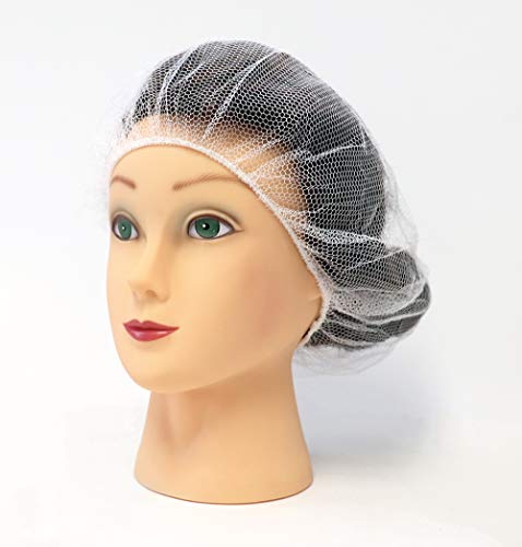 Food Service Hair Nets, Latex Free, White, 24 Inches, 1000 Pack