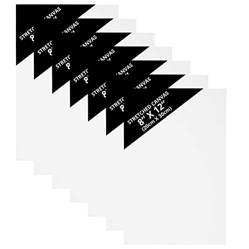 Belle Vous Lot de 7 Toile a Peindre - 20 x 30 cm - Petite Toile Vierge Préétirée – Idéales pour la Peinture à l’Huile, Acrylique et pour le Dessin et Croquis