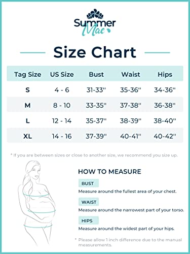 Summer Mae Maternity Shirred Bandeaux One Piece Swimsuit Cinched Ruched Pregnancy Bathing Suit Monokini Ivory Blossom Medium #TOP5