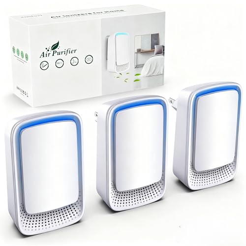 Air Ionizers for Home (3 Pack), Negative Ion Generator, Quiet